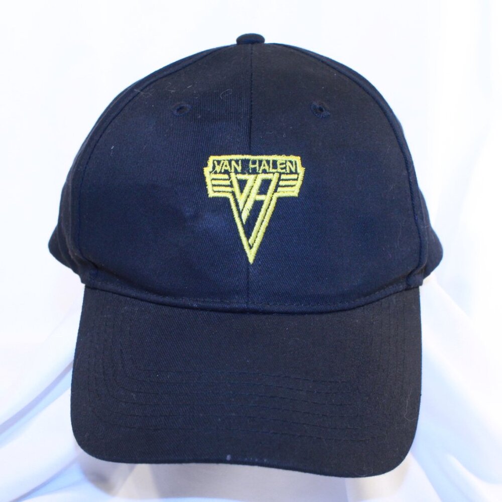 Van Halen Black Adjustable Hook & Loop Embroidered Big X Baseball Cap